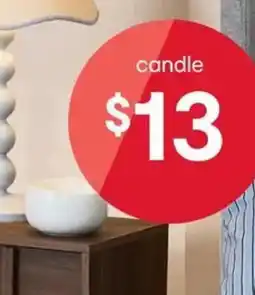Kmart Curved Ceramic Candle offer