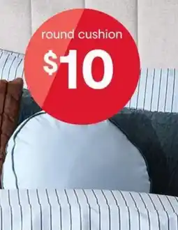 Kmart Velvet Round Cushion - Blue offer
