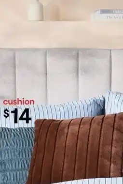 Kmart Faux Fur Cushion - Brown offer