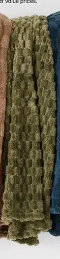 Kmart Plush Jacquard Blanket - Queen/King Bed, Green offer