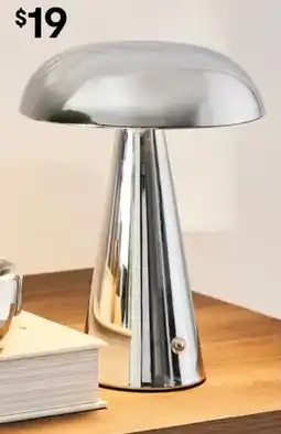 Kmart Amiri Portable Rechargeable Lamp - Chrome offer