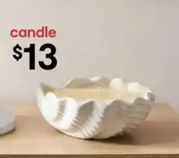 Kmart Clam Ceramic Decor Candle offer