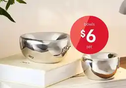 Kmart 2 Pack of Chrome Look Trinket Bowls offer