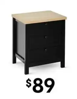 Kmart Camille 3 Drawer Bedside Table - Black offer