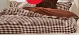 Kmart Gingham Cotton Quilt Cover Set - Queen Bed, Chocolate offer