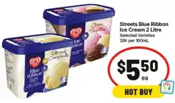 IGA Streets Blue Ribbon Ice Cream offer