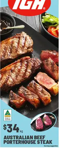 IGA Beef Porterhouse Steak offer
