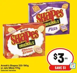 IGA Arnott's Shapes or Jatz Minis offer