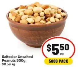 IGA Salted or Unsalted Peanuts offer
