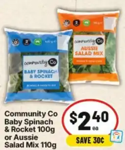 IGA Baby Spinach & Rocket or Aussie Salad Mix offer
