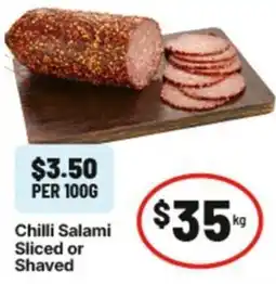 IGA Chilli Salami Sliced or Shaved offer
