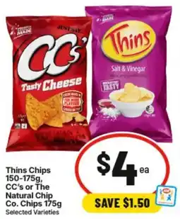 IGA Thins Chips , CC's or The Natural Chip Co. Chips offer