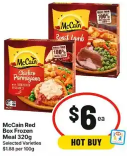 IGA Red Box Frozen Meal 320g Selected Varieties $1.88 per 100g offer