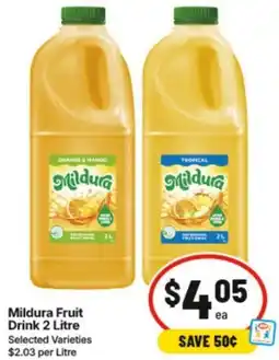 IGA Fruit Drink offer