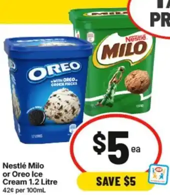 Milo or Oreo Ice Cream