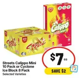 IGA Calippo Mini or Cyclone Ice Block offer