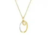 Bevilles Jewellery Diamond Initial Pendants in 9ct Yellow Gold - O offer