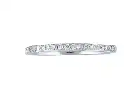 Bevilles Jewellery Unique Love 18ct White Gold Diamond Eternity Band - M offer