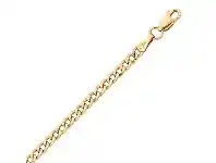 9ct Rose Gold Silver Infused Curb Chain Necklace