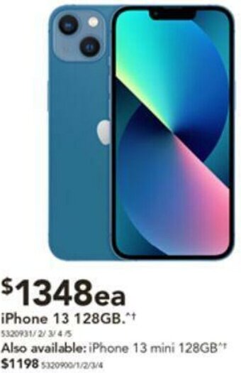 Harvey Norman iPhone 13 128gb offer