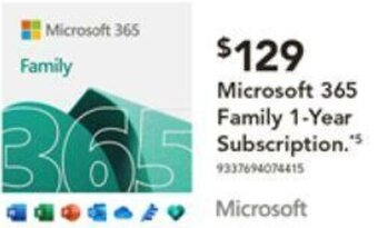 Microsoft 365 Family 1-Year Subscription