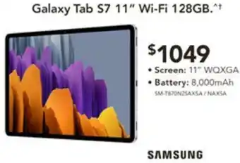 Harvey Norman Galaxy Tab S7 11" Wi-Fi 128GB offer