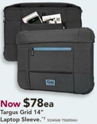 Targus Grid 14" Laptop Sleeve