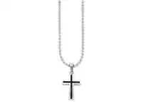 Bevilles Jewellery Stainless Steel Black Cross Necklace offer