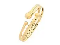 Bevilles Jewellery 9ct Yellow Gold Silver Infused Double Bangle offer