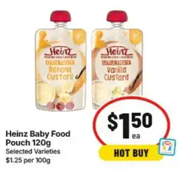 IGA Heinz Baby Food Pouch offer