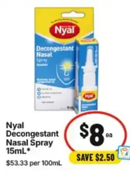 IGA Nyal Decongestant Nasal Spray offer