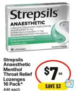 IGA Strepsils Anaesthetic Menthol Throat Relief Lozenges offer