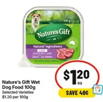 IGA Nature's Gift Wet Dog Food offer