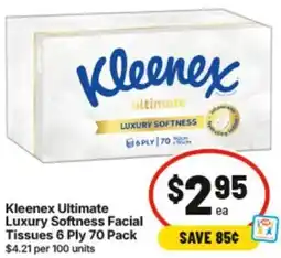 IGA Kleenex Ultimate Luxury Softness Facial Tissues offer