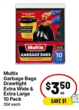 IGA Multix Garbage Bags Drawtight Extra Wide & Large offer