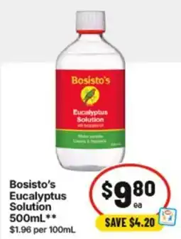 IGA Bosisto's Eucalyptus Solution offer