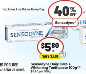 IGA Sensodyne Daily Care + Whitening Toothpaste offer