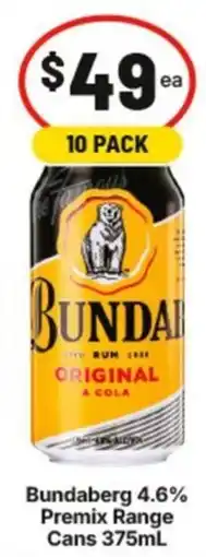 IGA Bundaberg 4.6% Premix Range Cans offer
