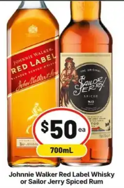IGA Johnnie Walker Red Label Whisky or Sailor Jerry Spiced Rum offer