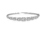 Bevilles Jewellery Bangle with 1.00ct of Diamonds in 9ct White Gold offer