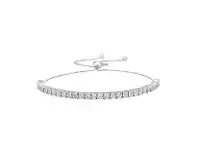 Bevilles Jewellery Miracle Halo Tennis Bolo Bracelet with 1/4ct of Diamonds in Sterling Silver offer