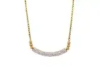 Bevilles Jewellery Stainless Steel Yellow Pave Crystal ID Bolo Necklace offer