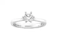 Bevilles Jewellery Facets of Love 18ct White Gold 0.40ct Solitaire Diamond Ring offer
