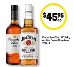 Drakes Canadian Club Whisky or Jim Beam Bourbon offer