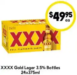 Drakes XXXX Gold Lager 3.5% Bottles offer
