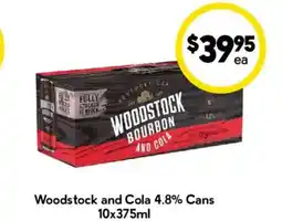 Drakes Woodstock and Cola 4.8% Cans offer