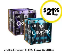 Drakes Vodka Cruiser X 10% Cans offer