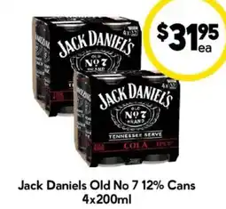 Drakes Jack Daniels Old No 7 12% Cans offer