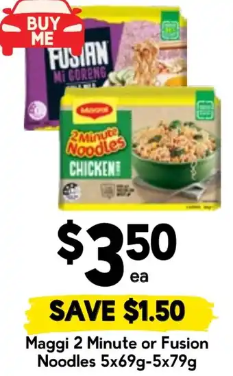 Drakes Maggi 2 Minute or Fusion Noodles offer
