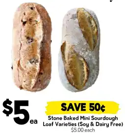Drakes Stone Baked Mini Sourdough Loaf Varieties (Soy & Dairy Free) offer